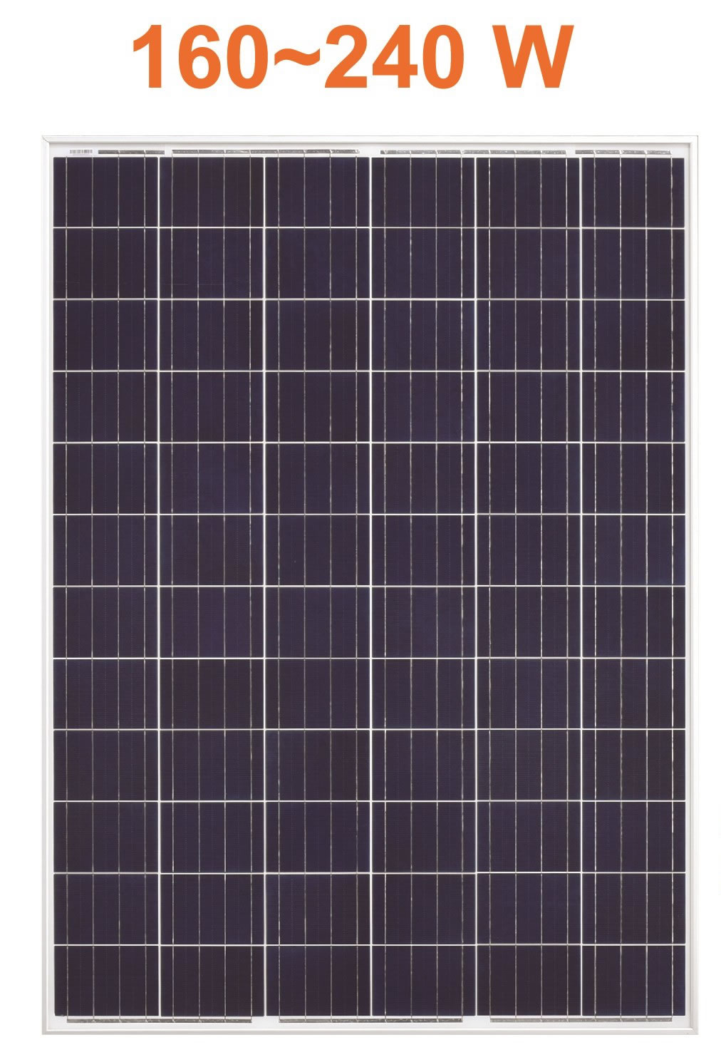 佳洁牌160-240瓦多晶太阳能电池板